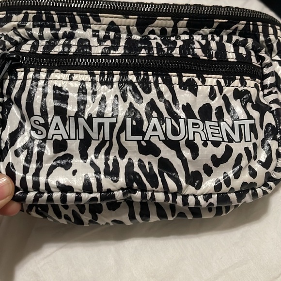 Saint Laurent Zebra Print Nylon Fanny Bag - Picture 4 of 13